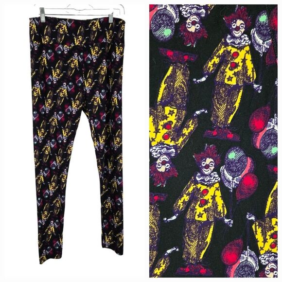 NEW LuLaRoe CLOWN Legging Tall & Curvy Butter Soft Stretch TC (12-18) Women's - Picture 1 of 8